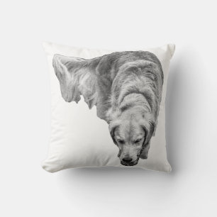 Golden Leaf Silence Throw Pillow
