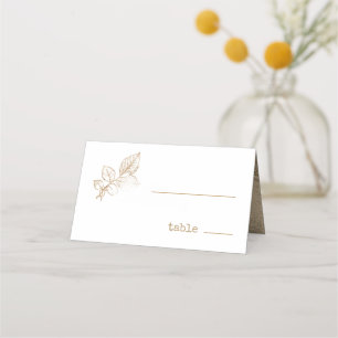 Golden Leaf Wedding ID655 Place Card