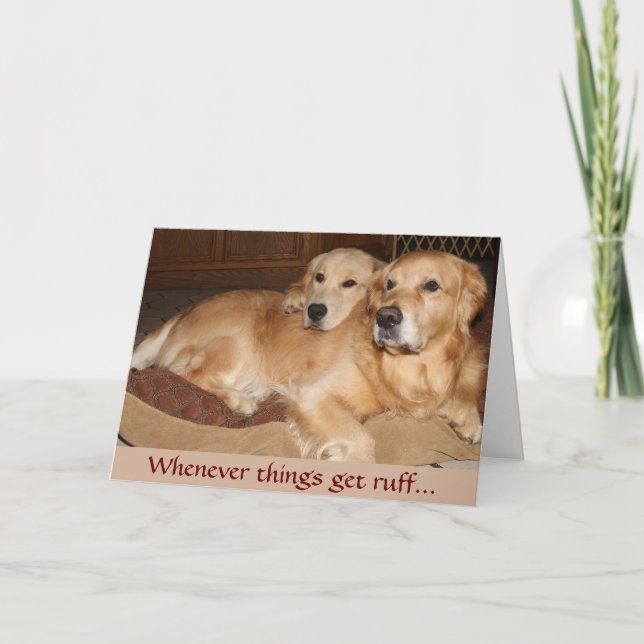 Golden Lean on Me Encouragement Card (Front)