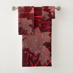 Golden Leaves 1 Bath Towel Set