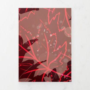 Golden Leaves 1 Tri-Fold Holiday Card