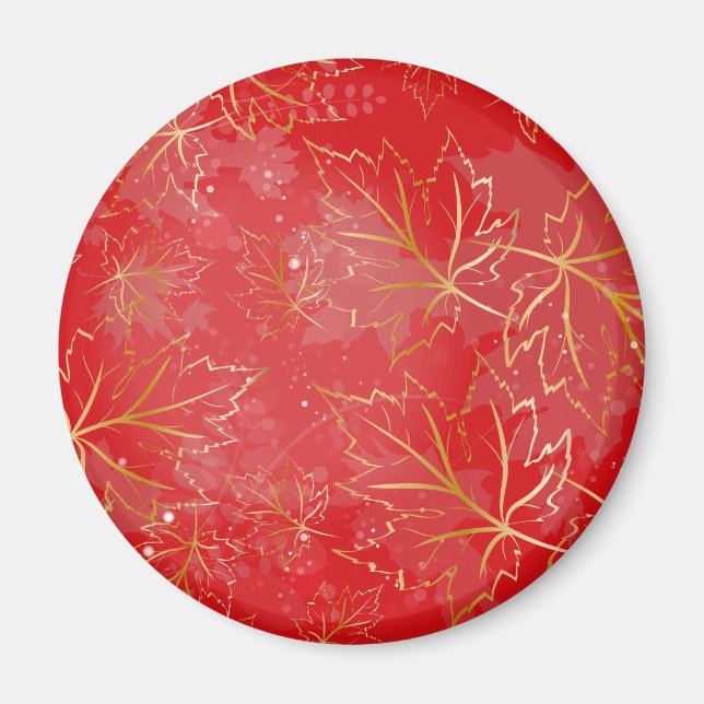 Golden Leaves 6 Magnet (Front)