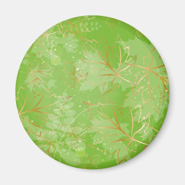 Golden Leaves 7 Magnet (Front)