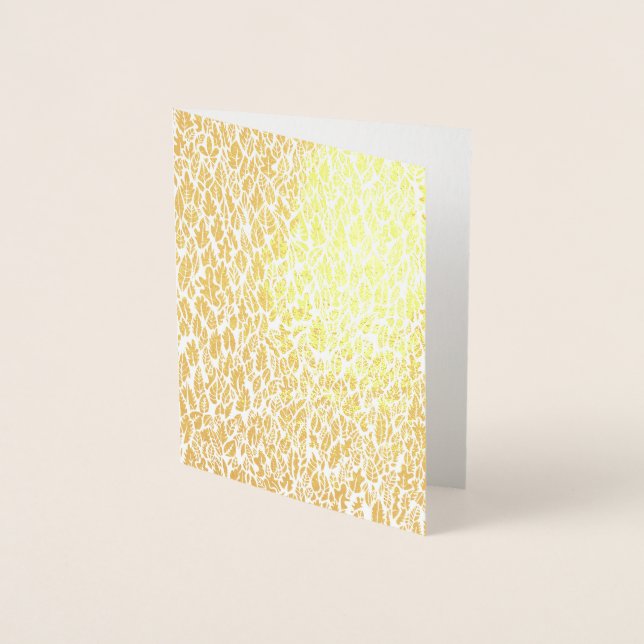 Golden Leaves Foil Card (Front)