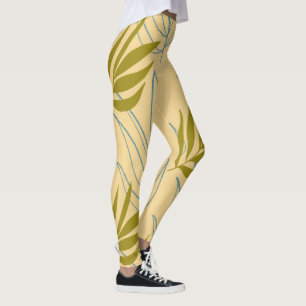 Golden Leaves of Autumn Nature Leggings