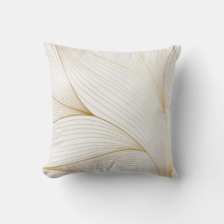 Golden Leaves Throw Pillow