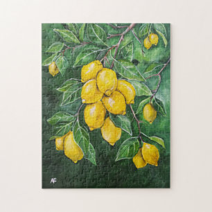 Golden Lemons on a Winter's Day by Alfred Fox Jigsaw Puzzle