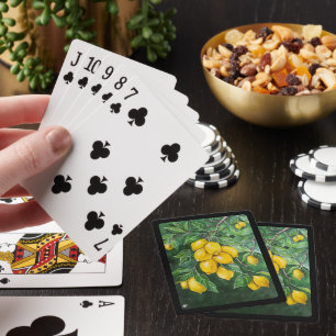 Golden Lemons on a Winter's Day by Alfred Fox Playing Cards