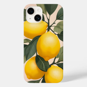 Golden Lemons on Green Case-Mate iPhone 14 Case