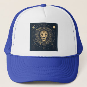 Golden Leo Zodiac Astrology Design Trucker Hat
