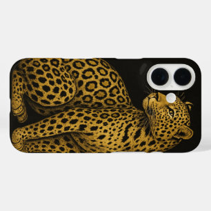 Golden Leopard Elegance – Luxurious Regal iPhone C 16 Case