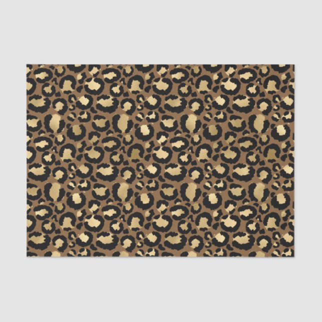 Golden Leopard Pattern Tissue Paper (Front)