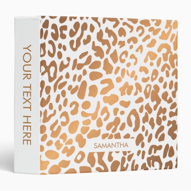 Golden Leopard Print Binder (Front/Spine)