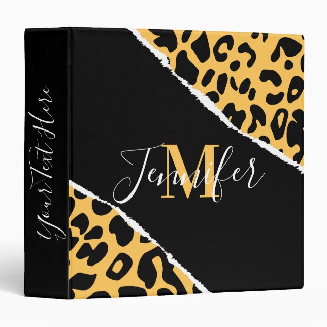 Golden Leopard Print Binder (Front/Spine)