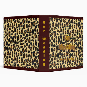 Golden Leopard Print Wedding Album Binder