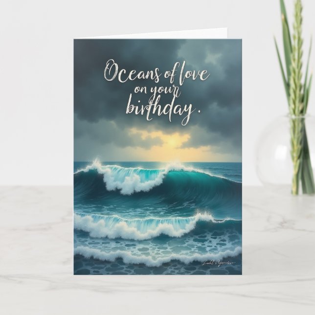 Golden Light Birthday Card (Front)