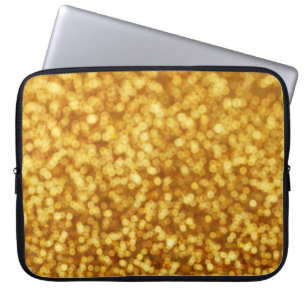 Golden Light Bokeh Abstract Background Laptop Sleeve