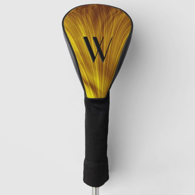 Golden Light Monogram Golf Head Cover (Front)