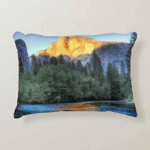 Golden Light on Half Dome Decorative Pillow