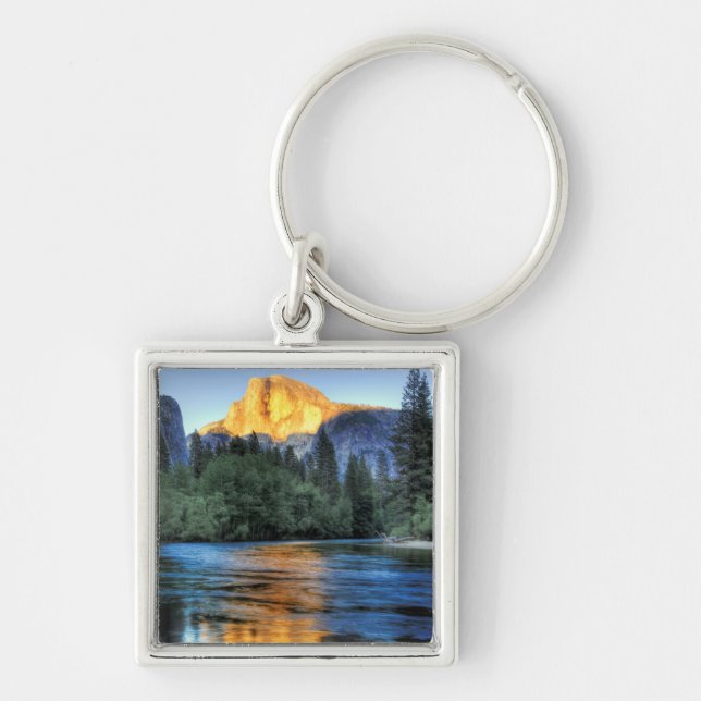 Golden Light on Half Dome Keychain (Front)