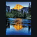 Golden Light on Half Dome Poster<br><div class="desc">Golden light of sunset on half Dome reflecting</div>