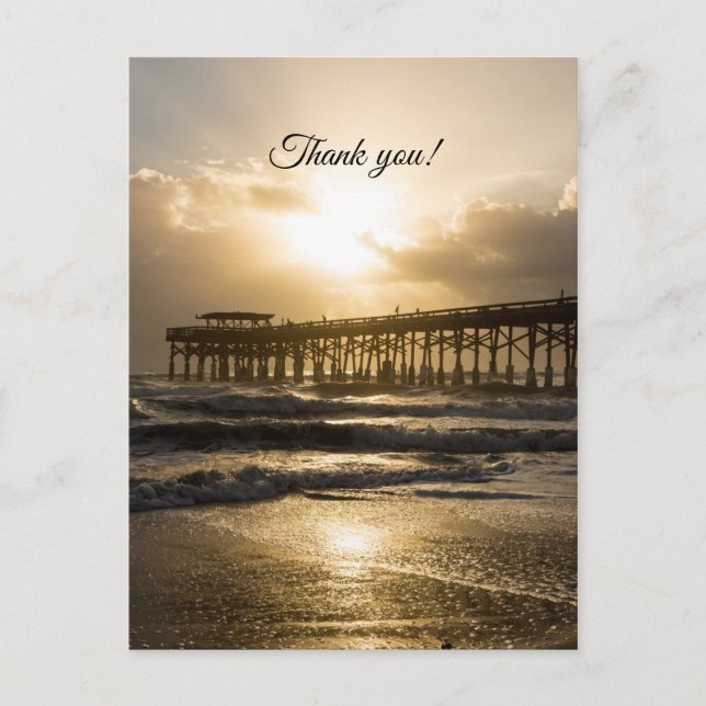 Golden Light Over Cocoa Thank You Postcard (Front)