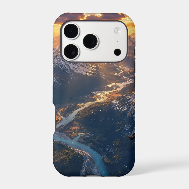 Golden Light Over the Alpine River001 (Back)