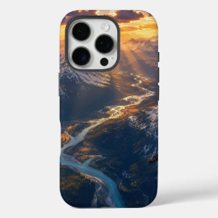 Golden Light Over the Alpine River001 iPhone 16 Pro Case