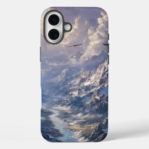 Golden Light Over the Alpine River002 iPhone 16 Plus Case