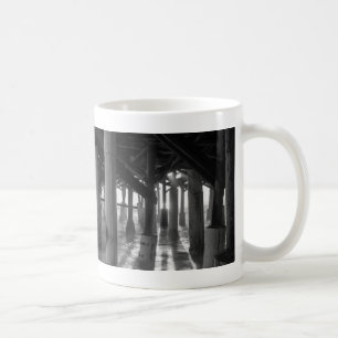 Golden Light Shines Through Grayscale Coffee Mug