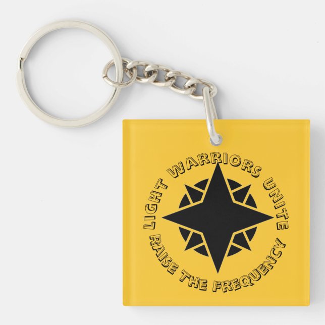 Golden Light Warriors Unite Acrylic Keychain (Front)