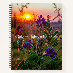 Golden Light Wild Spirit Cozy Aesthetic Notebook