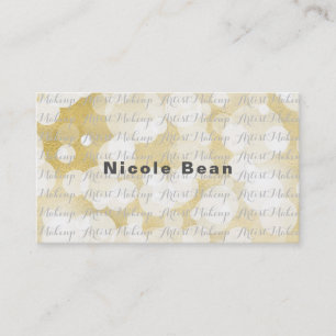 Golden Lights Gold Glam Modern Chic Custom Text Business Card