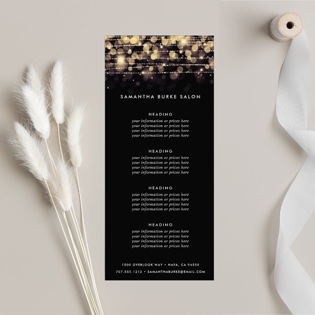 Golden Lights | Pricing or Services Rack Card (Creator Uploaded)