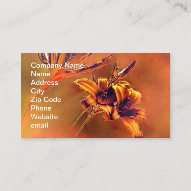 Golden Lilies Business Card (Front)