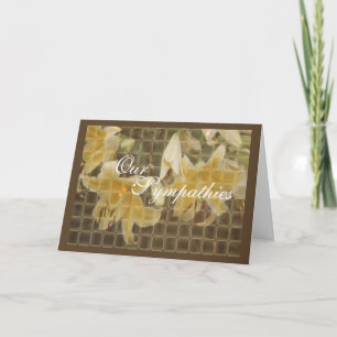 Golden Lilies Sympathy -customize any occasion Card