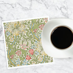 Golden Lily By William Morris Napkin