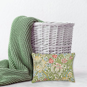 Golden Lily Floral by William Morris Accent Pillow