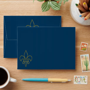 Golden Lily - luxury royal 2 + your text Envelope
