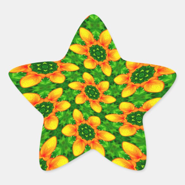 Golden Lily Pattern Sticker (Front)