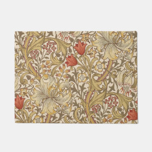 Golden Lily Pattern Version 2 By William Morris Doormat