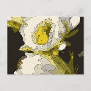 Golden Lily Pond Flower Painting Postcard