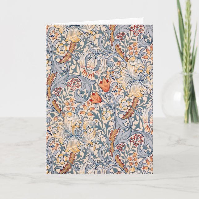 Golden Lily, William Morris Card (Front)