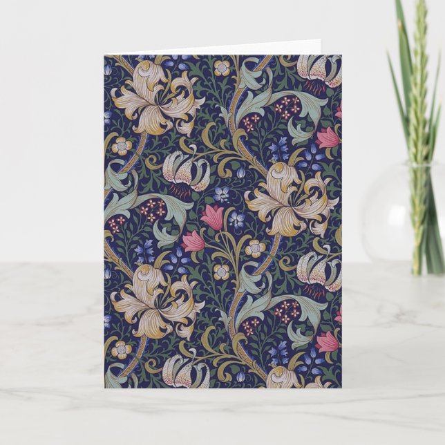 Golden Lily, William Morris Card (Front)