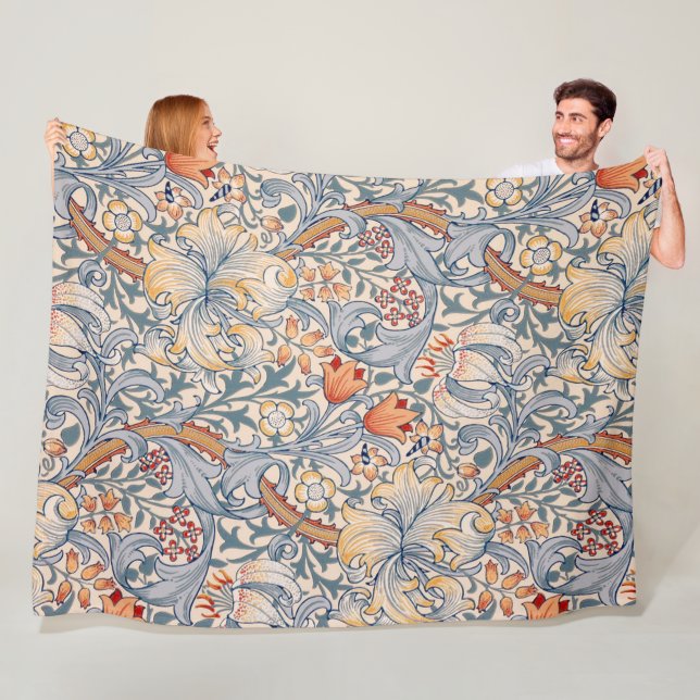 Golden Lily, William Morris Fleece Blanket (In Situ)