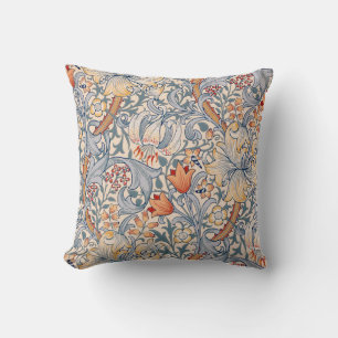 Golden Lily, William Morris Throw Pillow