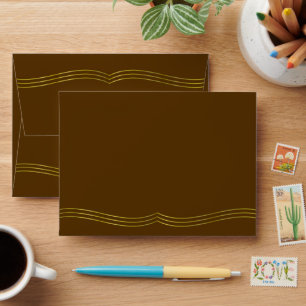 Golden Line Border - Decoration 4 + text Envelope