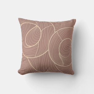 Golden lines pattern background. Luxury gold Line  Throw Pillow