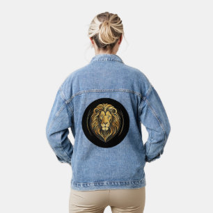 Golden lion denim jacket