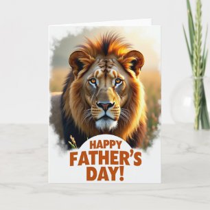 Golden Lion Fathers Day Card